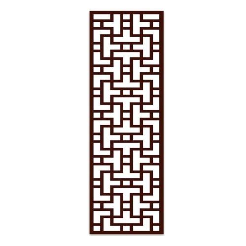 Antique Chinese Frosted Glass Window Film Imitation Redwood Lattice Window Film No Glue Sliding Door Static Film; 15x39 inch