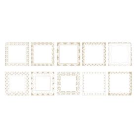 10 Pcs White Lace Scrapbooking Supplies Paper Picture Frame DIY Journal Scrapbook Background Paper