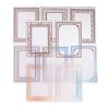 20 Pcs PVC Vintage Collage Card Scrapbooking Supplies DIY Journal Floral Transparent Paper Picture Frame
