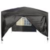 10'x10' Outdoor Party Tent, Pop-Up Party Canopy Tent Birthday Tent, Patio Camping Gazebo Shelter Pavilion Catering BBQ Event Tent with 2 Removable Sid