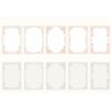 20 Pcs PVC Transparent Paper Picture Frame Vintage Floral Collage Scrapbooking Supplies for Journal Diary Planner
