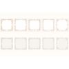 20 Pcs Square PVC Retro Scrapbooking Supplies Collage Card DIY Journal Floral Transparent Paper Picture Frame