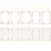 20 Pcs PVC Transparent Vintage Collage Card Scrapbooking Supplies DIY Journal Floral Paper Picture Frame